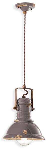 Ferroluce Závěsné retro svítidlo INDUSTRIAL, Ø 23 cm, 1xE27 Barva: Černá