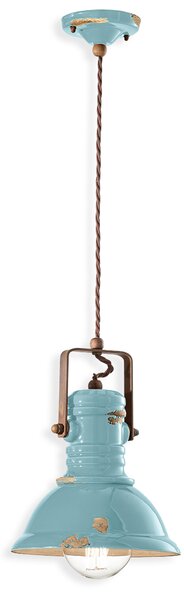 Ferroluce Závěsné retro svítidlo INDUSTRIAL, Ø 23 cm, 1xE27 Barva: Černá