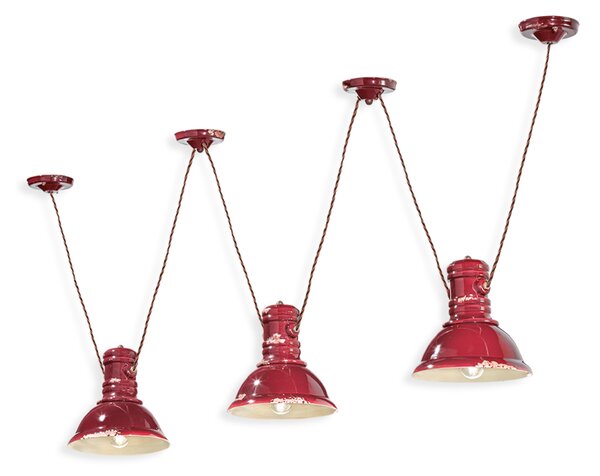 Ferroluce Závěsné retro svítidlo INDUSTRIAL, v. 22 cm, 3xE27 Barva: Černá