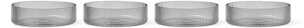 Ferm Living Misky Ripple set 4ks, smoked grey