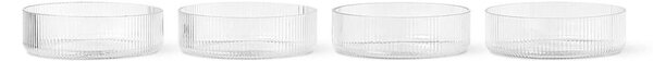 Ferm Living Misky Ripple set 4ks, clear