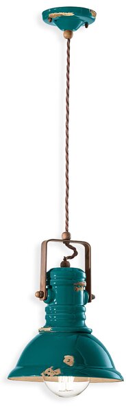 Ferroluce Závěsné retro svítidlo INDUSTRIAL, Ø 23 cm, 1xE27 Barva: Černá