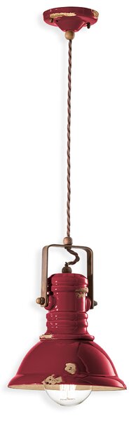 Ferroluce Závěsné retro svítidlo INDUSTRIAL, Ø 23 cm, 1xE27 Barva: Černá