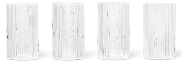 Ferm Living Sklenice Ripple Verrines set 4ks, clear