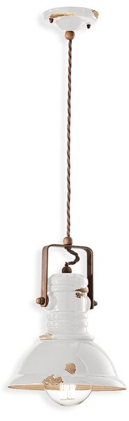 Ferroluce Závěsné retro svítidlo INDUSTRIAL, Ø 23 cm, 1xE27 Barva: Černá