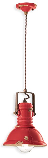 Ferroluce Závěsné retro svítidlo INDUSTRIAL, Ø 23 cm, 1xE27 Barva: Černá