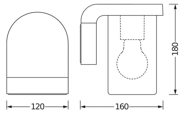 OSRAM venkovní nástěnné svítidlo ENDURA CLASSIC CASCADE, sklo jantarové IP44, stmívatelný, Hliník / šedá / zinek, Hliník, Moderní