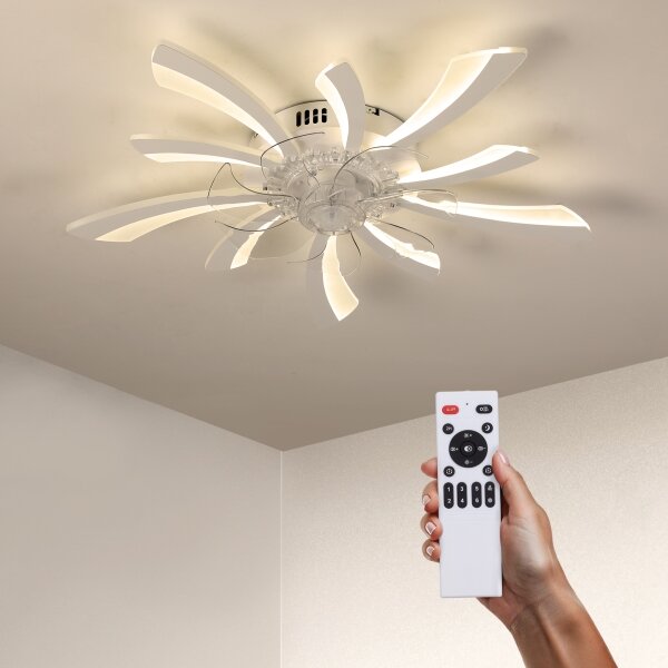 Brilagi -LED Stmívatelné svítidlo s ventilátorem LED/50W/230V 3000-6500K bílá+DO