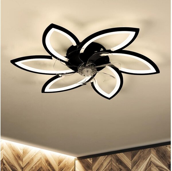 Brilagi-LED Stmívatelné svítidlo s ventilátorem LED/50W/230V 3000-6500K černá+DO