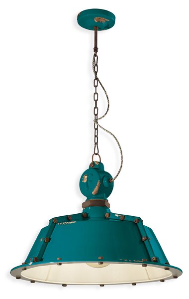 Ferroluce Závěsné retro svítidlo INDUSTRIAL, Ø 52 cm, 1xE27 Barva: Bílá