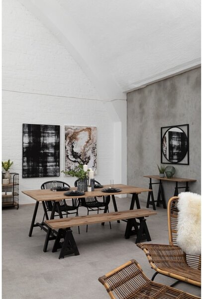 Konzolový stolek s deskou z borovicového dřeva v přírodní barvě 45x130 cm Hampstead – Premier Housewares