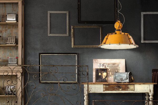 Ferroluce Závěsné retro svítidlo INDUSTRIAL, Ø 52 cm, 1xE27 Barva: Bílá