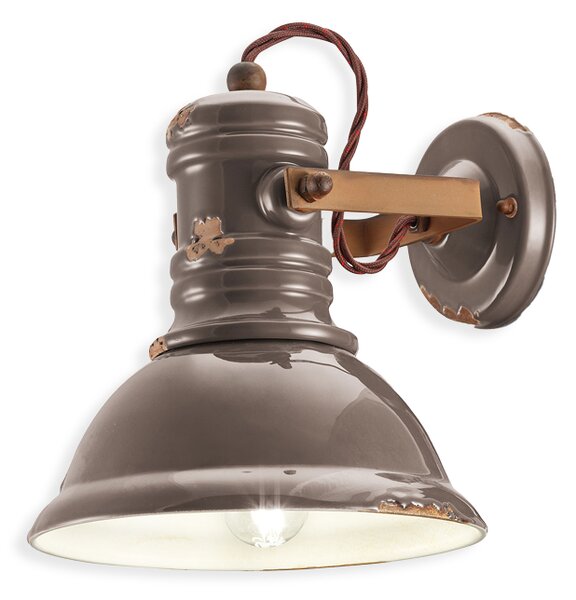Ferroluce Nástěnné retro svítidlo INDUSTRIAL, v. 24 cm, 1xE27 Barva: Žlutá