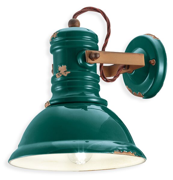 Ferroluce Nástěnné retro svítidlo INDUSTRIAL, v. 24 cm, 1xE27 Barva: Žlutá
