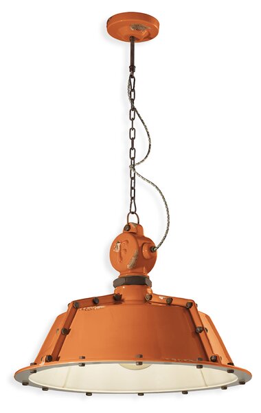 Ferroluce Závěsné retro svítidlo INDUSTRIAL, Ø 52 cm, 1xE27 Barva: Bílá