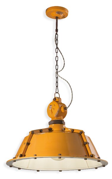 Ferroluce Závěsné retro svítidlo INDUSTRIAL, Ø 52 cm, 1xE27 Barva: Bílá