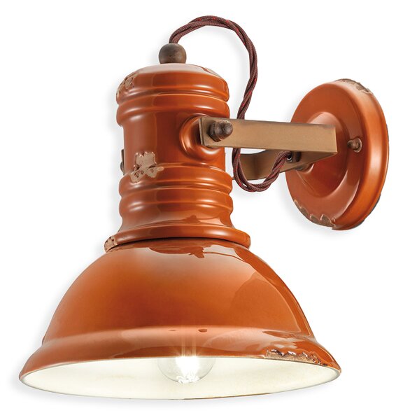 Ferroluce Nástěnné retro svítidlo INDUSTRIAL, v. 24 cm, 1xE27 Barva: Žlutá
