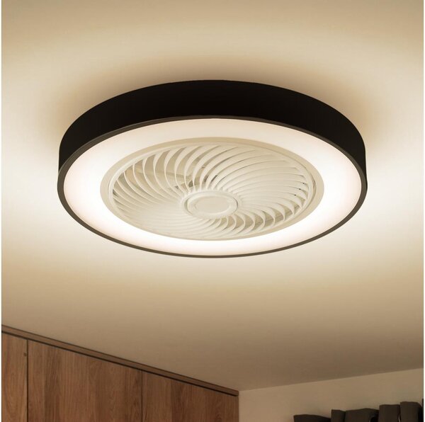 Brilagi-LED Stmívatelné svítidlo s ventilátorem LED/30W/230V 3000-6500K černá+DO
