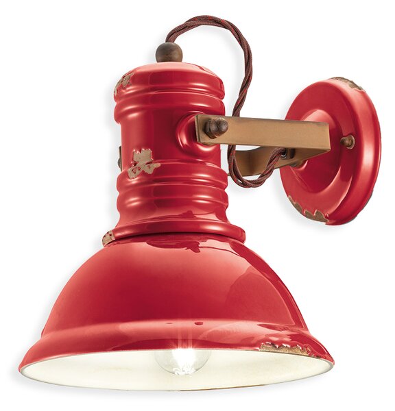 Ferroluce Nástěnné retro svítidlo INDUSTRIAL, v. 24 cm, 1xE27 Barva: Žlutá