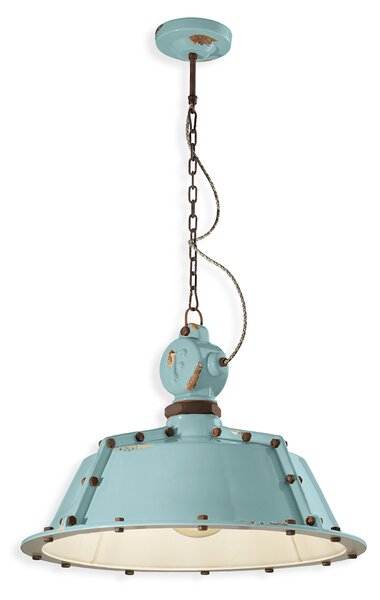Ferroluce Závěsné retro svítidlo INDUSTRIAL, Ø 52 cm, 1xE27 Barva: Bílá