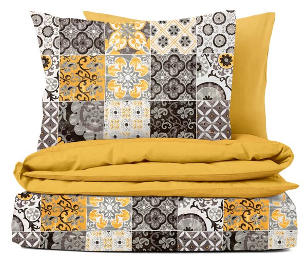 Ervi bavlněné povlečení oboustranné - ornament Maroko/žluté - Erviplas
