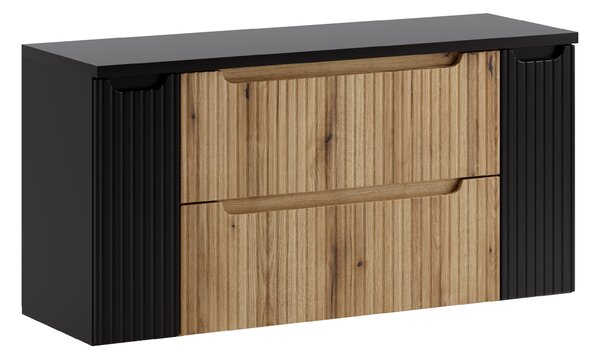 Comad Koupelnová skříňka pod deskové umyvadlo set Nova Coast Evoke 120 černá/dub coast evoke