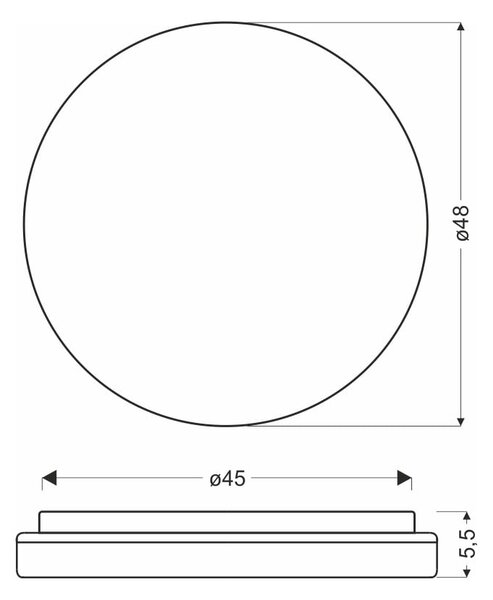 LED stropní svítidlo v přírodní barvě ø 48 cm Gandava – Candellux Lighting