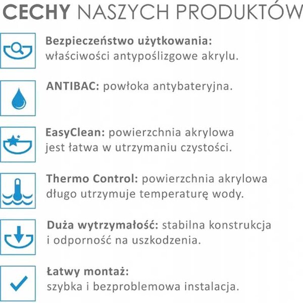 BPS-koupelny Akrylátová asymetrická vana s krycím panelem EBI 150L P BL 150x75 cm LEVÁ, bílá/černá