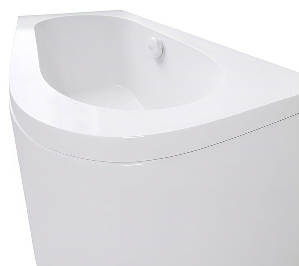 BPS-koupelny Akrylátová asymetrická vana s krycím panelem EBI 150L P WH 150x75 cm LEVÁ, bílá