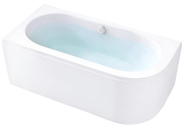 BPS-koupelny Akrylátová asymetrická vana s krycím panelem EBI 150L P WH 150x75 cm LEVÁ, bílá