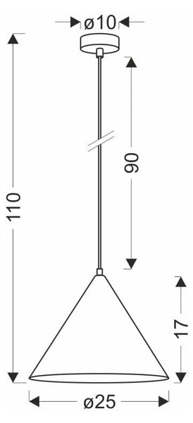 Hnědé závěsné svítidlo se skleněným stínidlem ø 25 cm Dunca – Candellux Lighting