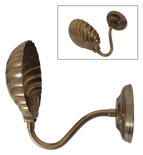 Nástěnná lampa Shell 2 Barva: spálená černá