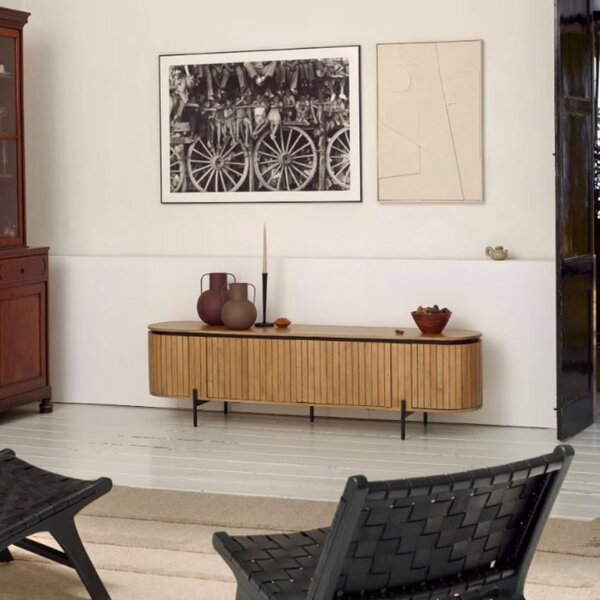 Béžový abstraktní obraz Kave Home Talin 60 x 90 cm