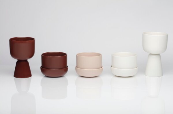 Květináč Nappula iittala s podmiskou hnědý *