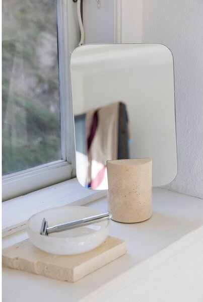 Kosmetické zrcadlo 18x30 cm Travertine – Mette Ditmer Denmark