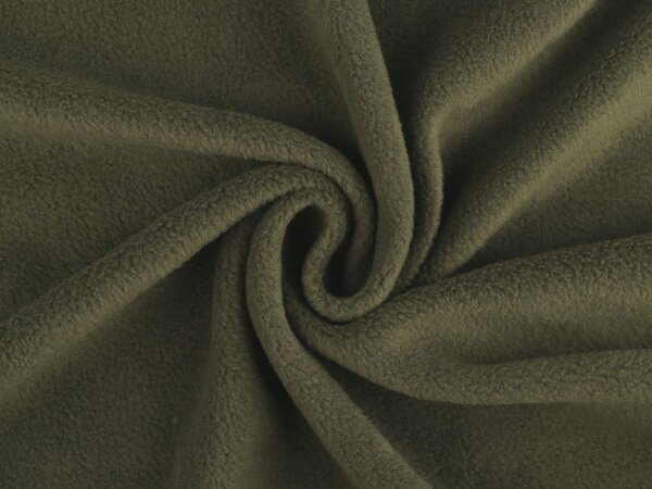 Polar fleece METRÁŽ - 15 (027) (255 g/m²) zelená khaki