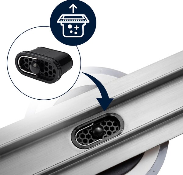 BPS-koupelny Sprchový odtokový žlab DL03 SLIM ST 70 cm, satén