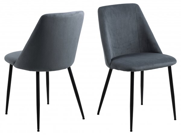 Design Scandinavia Jídelní židle Ines (SET 4 ks), šedá