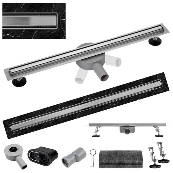 BPS-koupelny Sprchový odtokový žlab DL03 SLIM ST 70 cm, satén