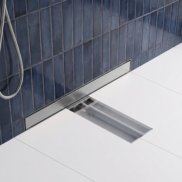 BPS-koupelny Nástěnný odtokový žlab 2in1 DL04 MURAL ST 60 cm, satén