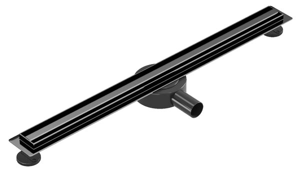 BPS-koupelny Sprchový odtokový žlab DL03 SLIM BL 60 cm, černý