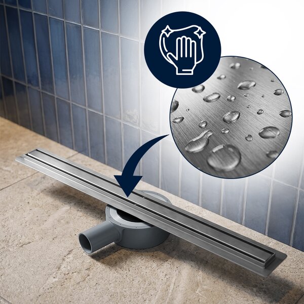 BPS-koupelny Sprchový odtokový žlab DL03 SLIM ST 70 cm, satén