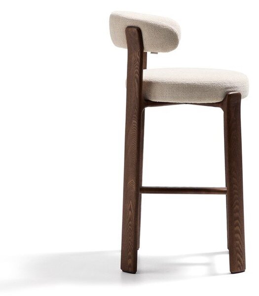 Béžová/v tmavě přírodní barvě barová židle z jasanového dřeva (výška sedáku 75 cm) Granite – Kave Home