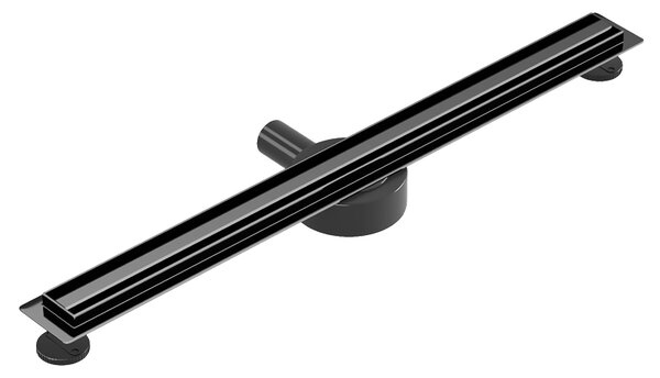 BPS-koupelny Sprchový odtokový žlab DL03 SLIM BL 60 cm, černý