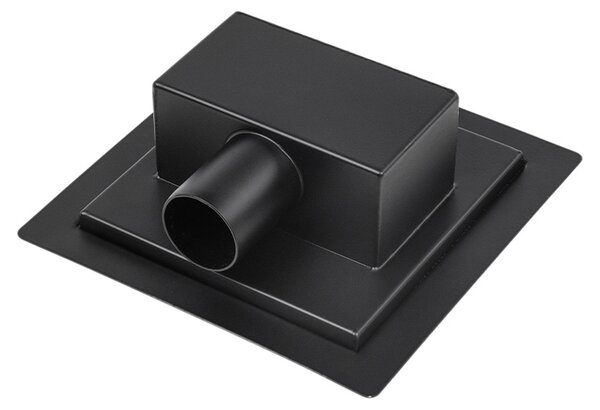 BPS-koupelny Čtvercový sprchový odtokový žlab DL06 CIRCLE G7 BL 15x15 cm, černý