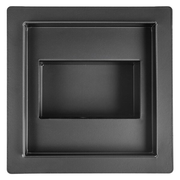 BPS-koupelny Čtvercový sprchový odtokový žlab DL06 CIRCLE G7 BL 15x15 cm, černý