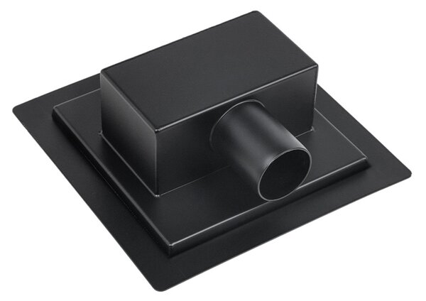 BPS-koupelny Čtvercový sprchový odtokový žlab DL06 CIRCLE G7 BL 15x15 cm, černý