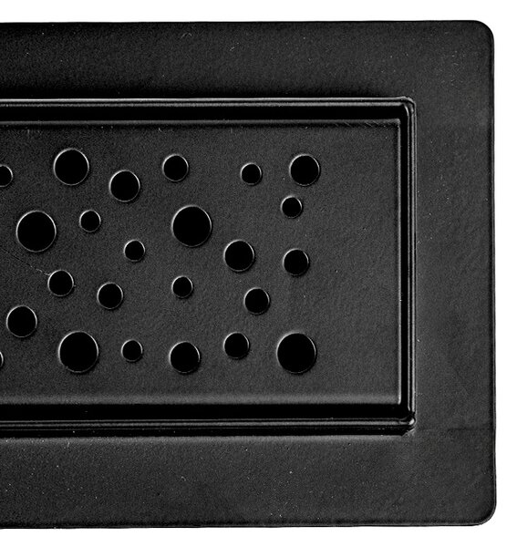 BPS-koupelny Sprchový odtokový žlab DL01 WAVE G5 BL 70 cm, černý