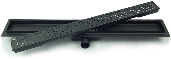 BPS-koupelny Sprchový odtokový žlab DL01 WAVE G5 BL 70 cm, černý