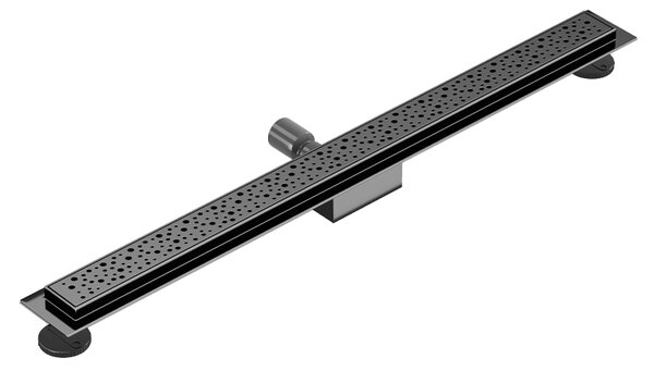 BPS-koupelny Sprchový odtokový žlab DL01 WAVE G5 BL 70 cm, černý